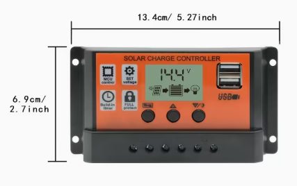 Vista 2 de Controlador de carga solar PWM 60A